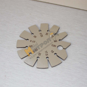 Шаблон заточки промышленных ножей 15-120°