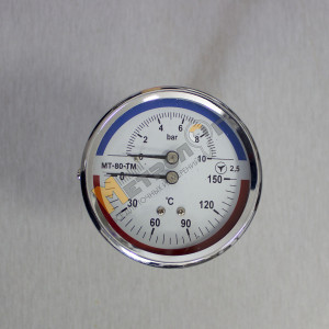 Термоманометр МТ-80-ТМ-10бар-150˚С (О)